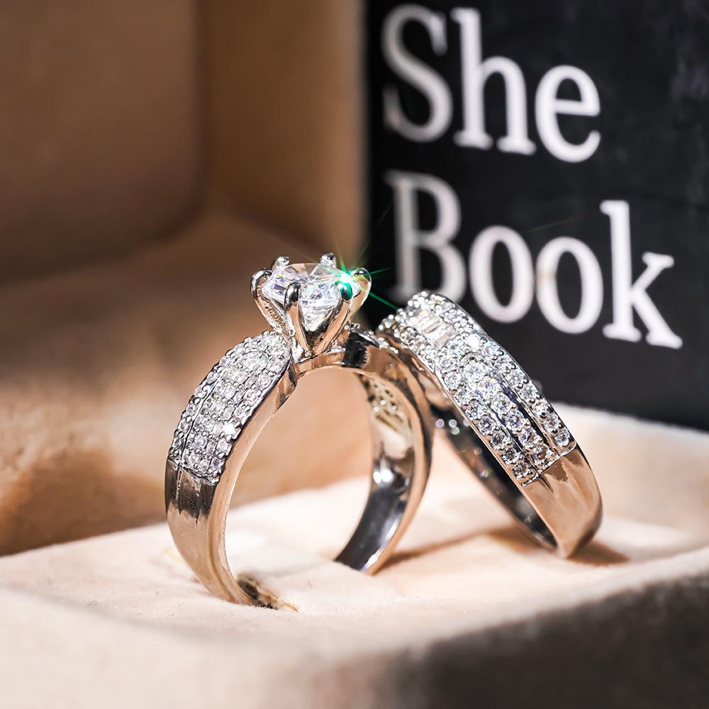 Valentine's Day light luxury high-end ring women, worn on wedding and engagement occasions, fashionable and elegant geometric high-end style