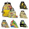 Fashionable 2024 New Print Backpack Pencil Case Lunch Bag Set For School Kids