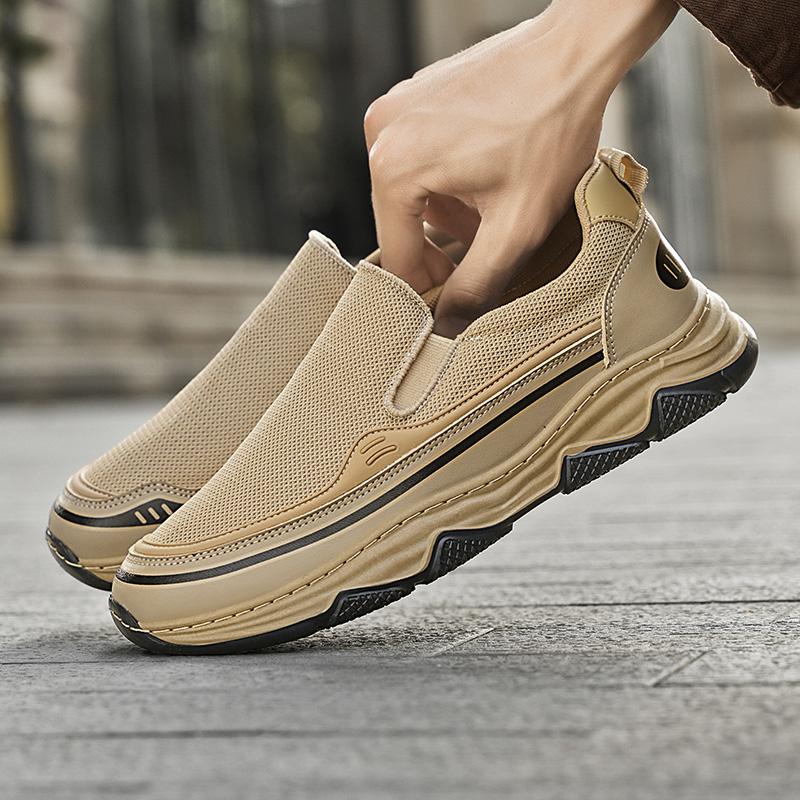Fashion Outdoor Canvas Shoes for Men Fashion Style Men's Casual Shoes Comfortable Slip on Flats New Non-Slip Male Driving Shoes Trainers