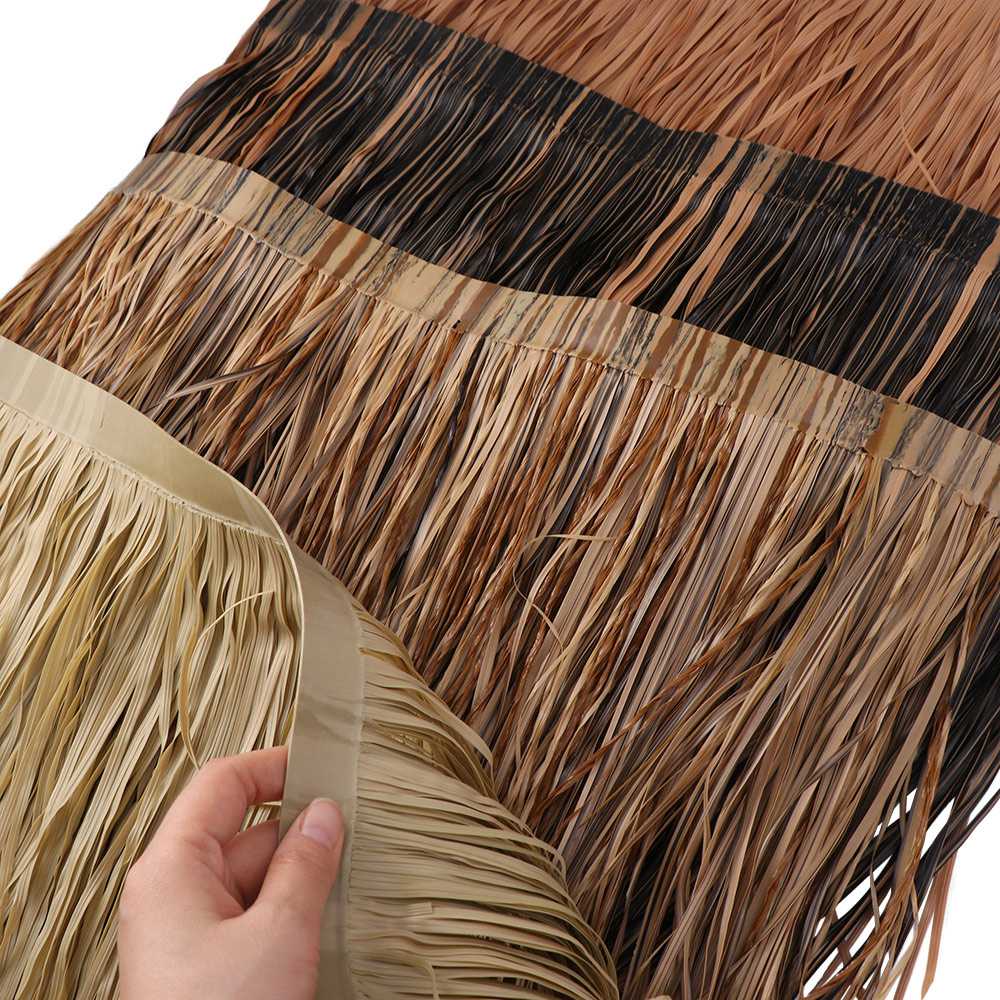Tetto in PVC Decorativo Ritardante di Fiamma Tetto d'Erba Pianta Artificiale Simulazione Tetto di Paglia Tetto Esterno