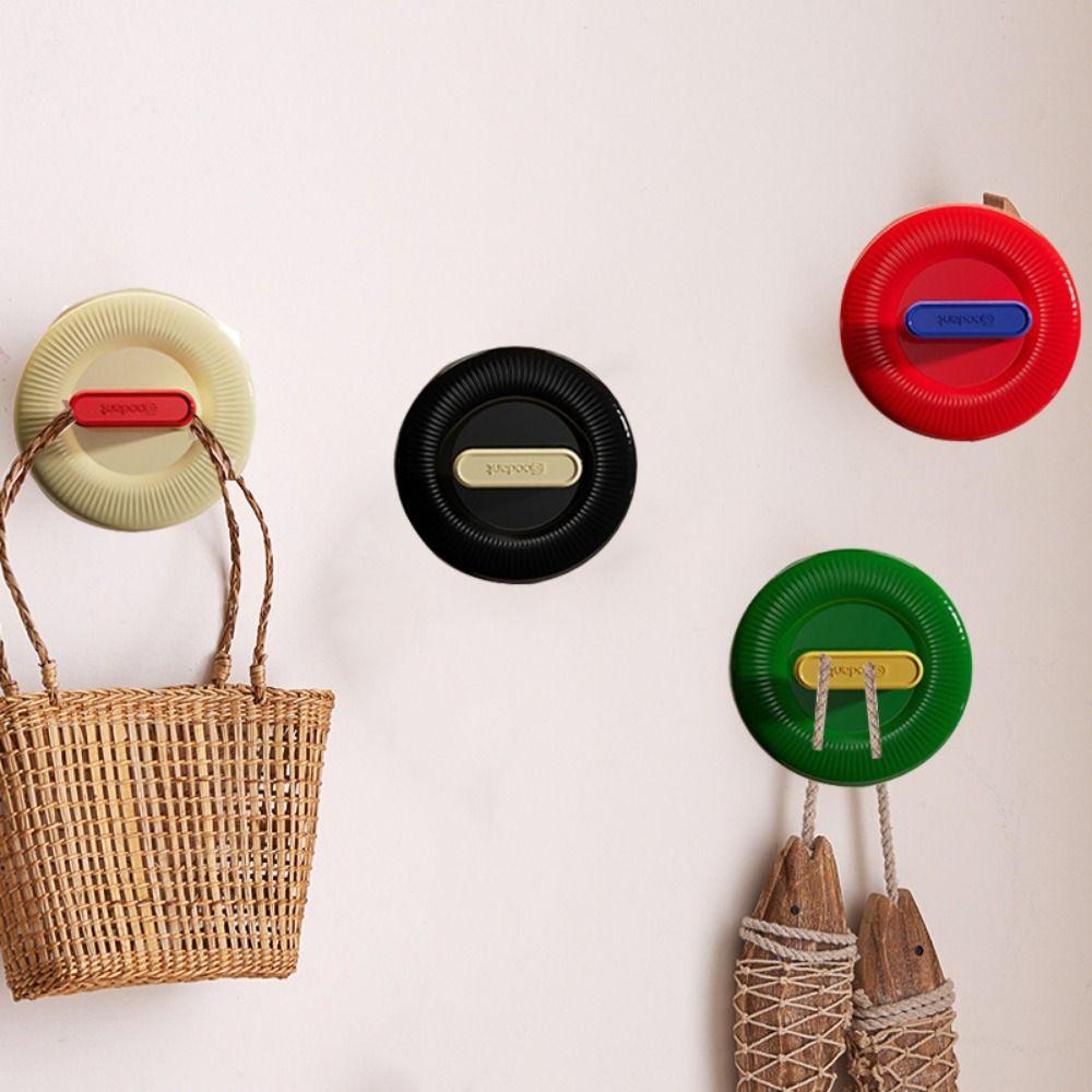 

6Pcs Plastic Dopamine Hooks Punch-free Wall Hooks Universal Strong Sticky Hook Kitchen style A