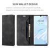 Luxury Genuine Leather Magnetic Wallet Flip Case for Huawei P30 P50 P30 Lite  Card Slot Stand Shockproof Foldable Holder Full Protection Cover