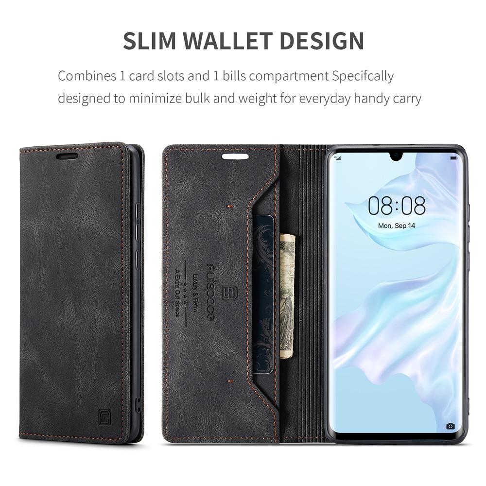 Luxury Genuine Leather Magnetic Wallet Flip Case for Huawei P30 P50 P30 Lite Card Slot Stand Shockproof Foldable Holder Full Protection Cover
