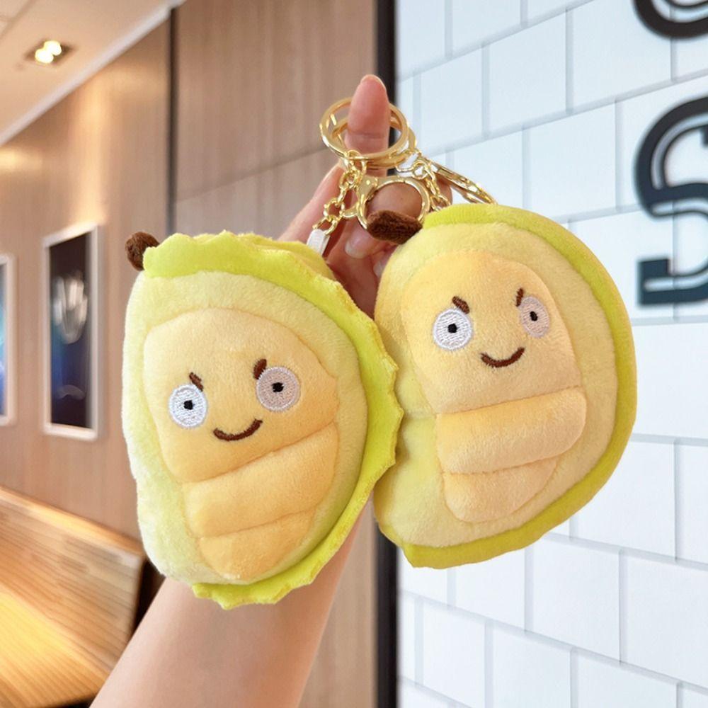 PP Cotton Fruit Durian Pendant Simulation Fruit Durian Plush Keyring  Jewelry Accessories