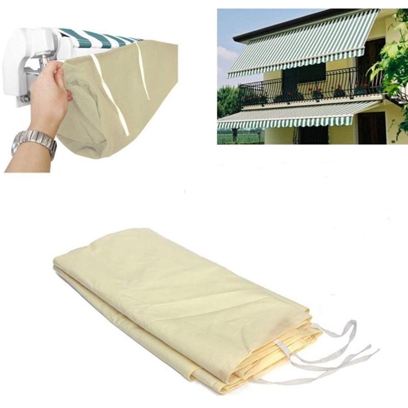 Outdoor Retractable Waterproof Patio Awning - Sun & Dust Protection, Multiple Colors Available