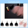 Feather Unique Plush Earrings For Women Fall 2021 Geometric Street Fashion