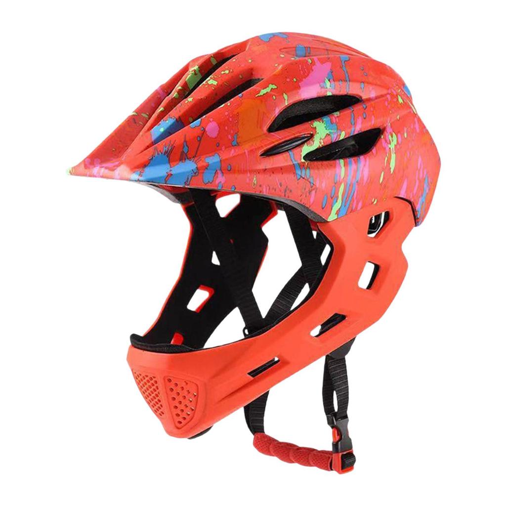Kids Bike Helmet Impact Resistance Trendy Cycling Helmet Full Face Helmet for Skateboarding Bicycling Outdoor Sports Biking
