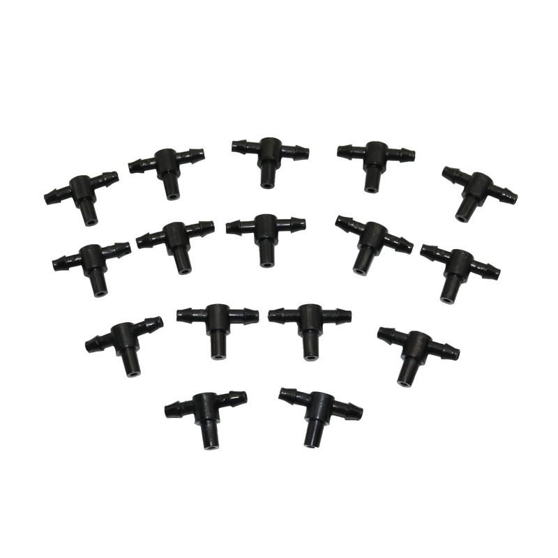 

20pcs 4/7 mm to 6mm 3 Way Shunt Connector Atomizing Nozzle Fitting Barbed Connector Garden Irrigation Hose Sprinkler System 1/4