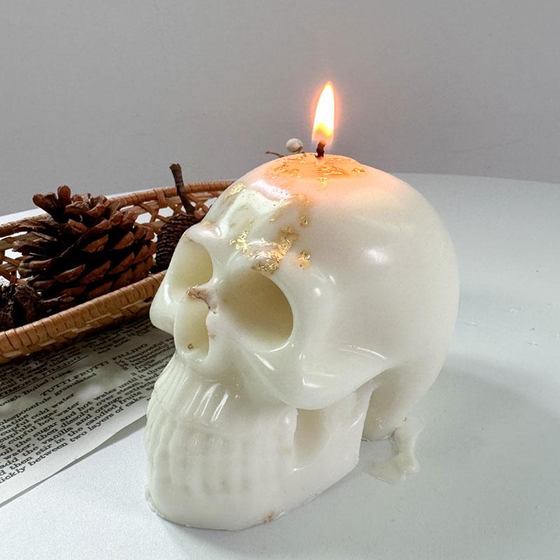 Halloween Ornament Silicone Candle Mold DIY Handmade Skull Scented Candle Soap Plaster Resin Casting Molds Home Decor Craft Gift