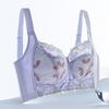 Latex Lace Lingerie for Women Gathered Together Seamless Bra Without Steel Rings Push Up Bra