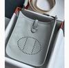 High End High Grade Voskovaná nit Vrchní vrstva TC Hovězí kůže Evelyn Dámská Jednoramenná Crossbody Kbelíková taška Lehký Luxus