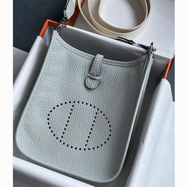High End High Grade Voskovaná nit Vrchní vrstva TC Hovězí kůže Evelyn Dámská Jednoramenná Crossbody Kbelíková taška Lehký Luxus