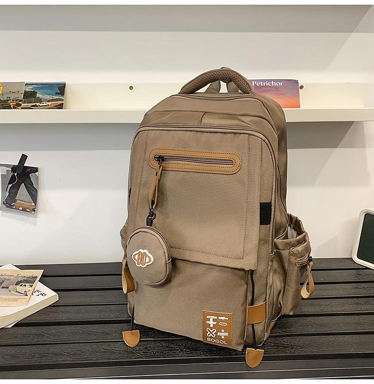 School Bag High-quality Couple Casual Backpack Large Capacity Multi-compartment Middle and High School Students Air Cushion Spine Backpack