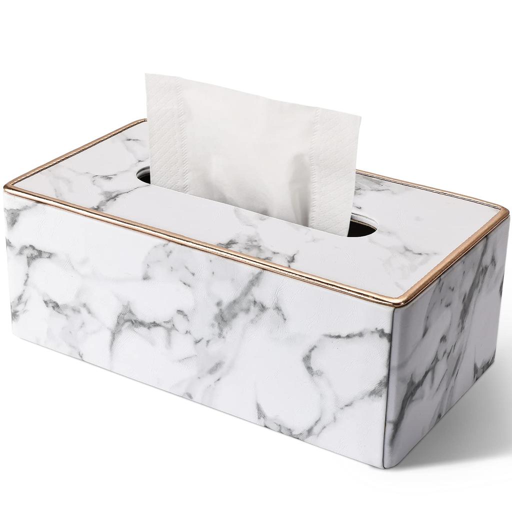 Richblue Tissue Case, Stylish Tissue Box, Tissue Cover, Premium PU Leather, Interior Dimensions: Approx. W23.5 x D12 x H8cm, Paper Towel Case, Tissue