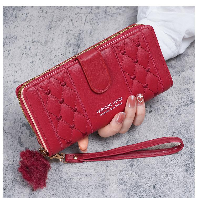Long PU Leather Wallet for Women Card Holder Large Capacity Hasp Zipper Coin Purse Multi Card Organizer Cell Phone Wristlet