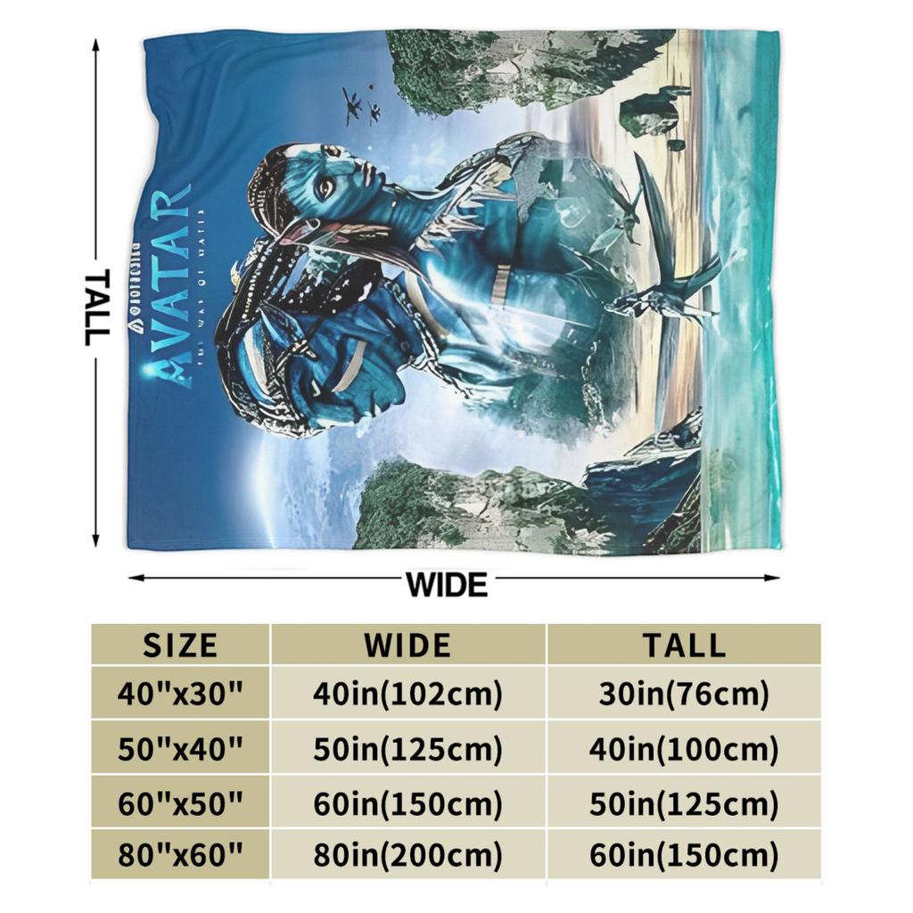 Movie Avatar The Way of Water Blanket  Travel Office Flannel Throw Blanket For Living Room Soft Warm Custom Quality Bedspread
