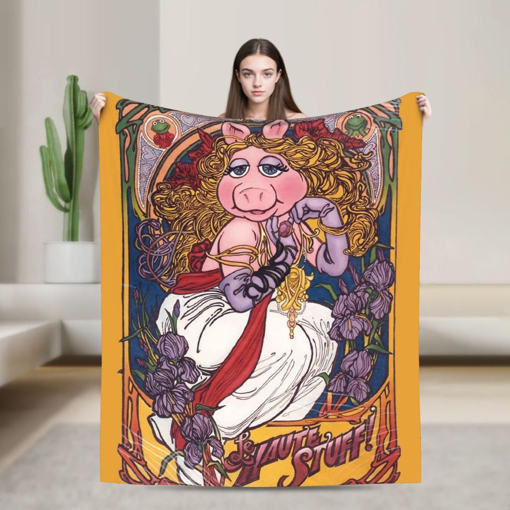 The Muppet Babies Time to Play Blankets Flannel Funny Breathable Throw Blankets for Home Winter
