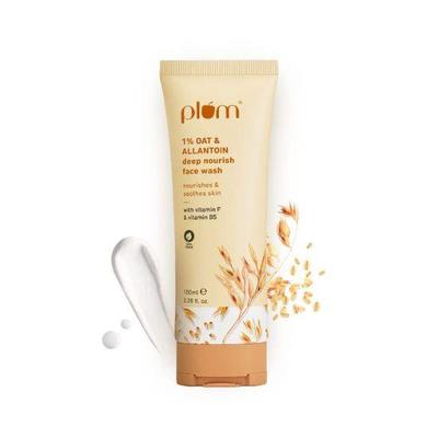 1% Oat & Allantoin Deep Nourish Face Wash For Dry| Gentle Cleanser With Vitamin B5 | Non-drying Face Wash | 100% Vegan | 100 Ml
