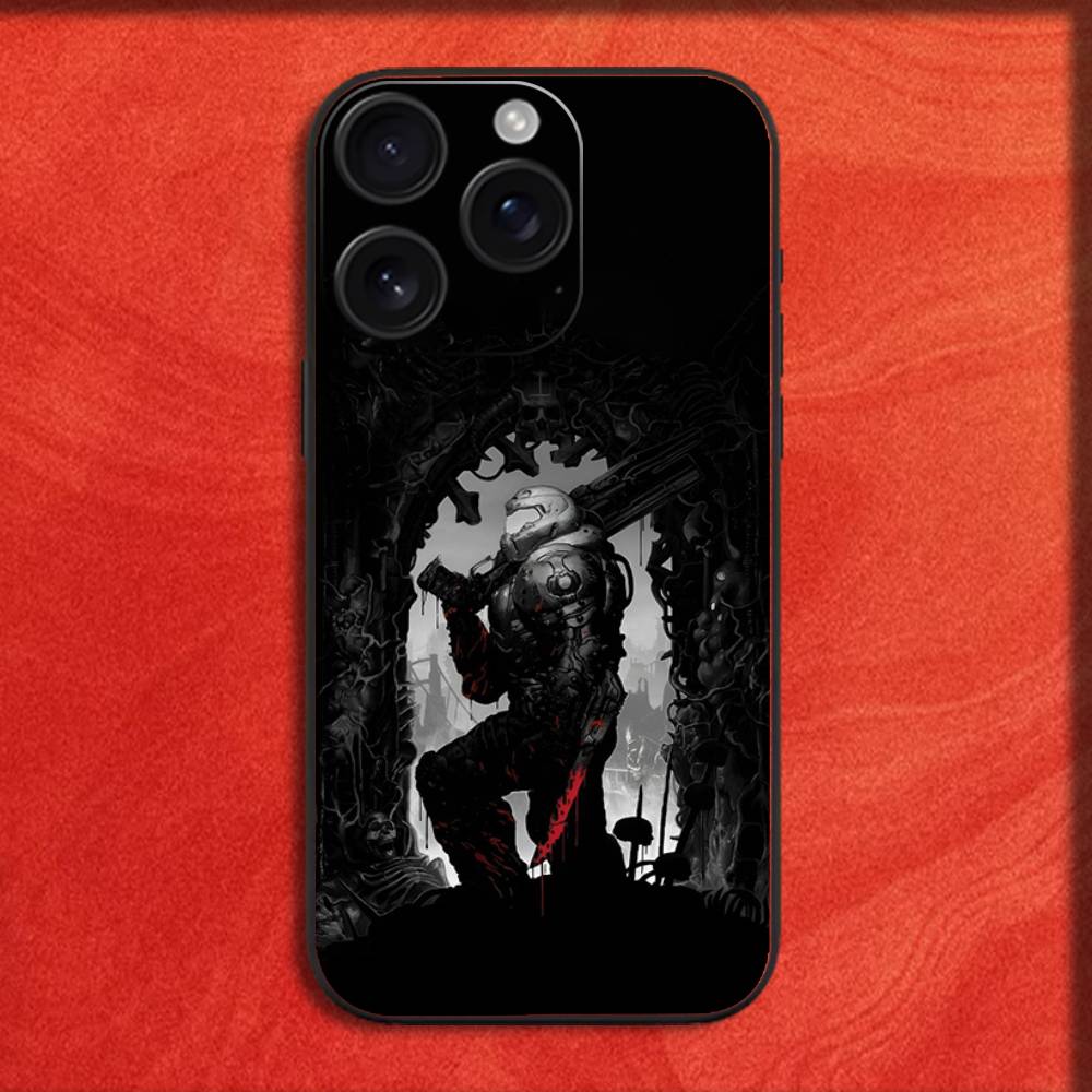 Etui na telefon Gra D-Doom Dark Ages Dla iPhone 16,15,14,13,12,11,Pro,XS,Max,XR,Plus,E,Mini Czarne Odporne na wstrząsy Pokrowiec