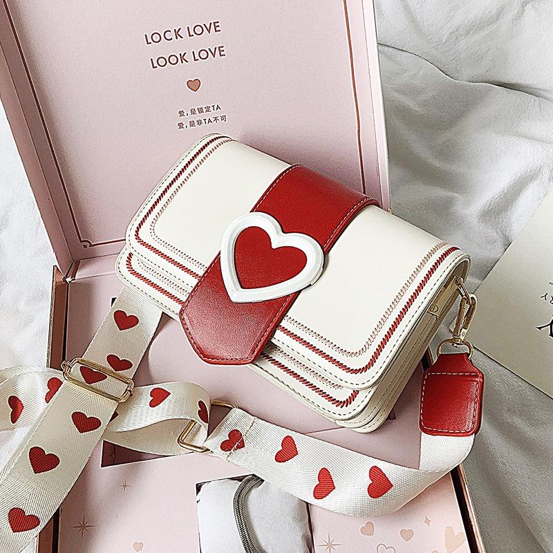 Popular New Shoulder Bag Fashionable Girl Broadband Messenger Small Square Bag Trendy Fashion Small Square Bag