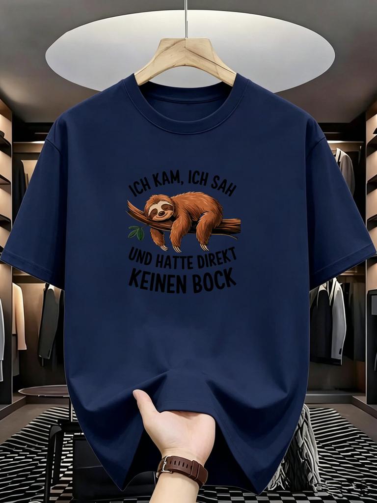 Ich Kamich Sah Letter Print Unisexs Tshirt Street Sports Tshirt Everyday Casual Short Sleeve Casual Unisexs Tops