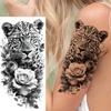 1 Sheet Girls With Flowers Holy Mother Temporary Tattoos For Women Body Art, Long Lasting Waterproof Temp Fake Tattoo Stickers