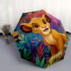 El Rey León de Disney, Simba, Paraguas Plegable Manual de la Jungla, Diseño Plegable Reforzado de 8 Varillas, Ligero
