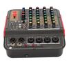 4 Channel Mixer 48V Multifunctional Compact Professional Sound Mixer for Stage Home 100‑240V US