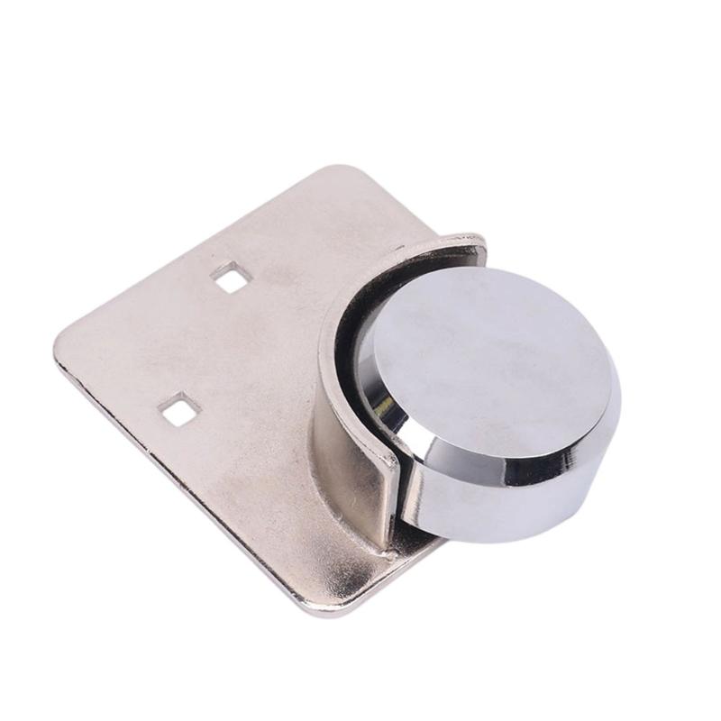 Round Lock Set with Enclosed Connection, Copper Body, Shrouded Mounting Hasp, and 2 Matching Keys for Garage Door and Toolbox Access
