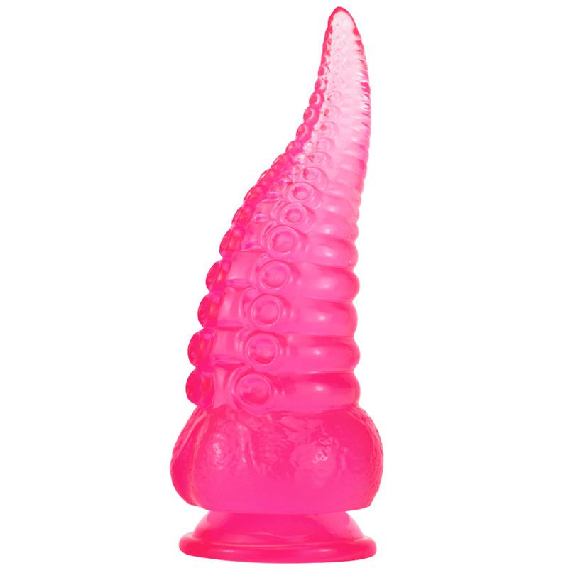 Octopus Tentacle Anal Plug Oversized Transparent Crystal Simulation Dildo Female Masturbator