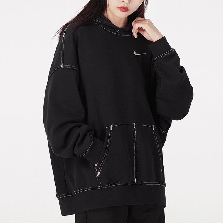 Nike NSW Swoosh Oversize Pullover Hoodie Black (Unisex) Sweatshirts DM6202 010