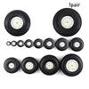 1pair Black 1" - 3"Inch Accessories RC Airplane Replacement Plastic Hub Plane Toy Parts Tail Wheel