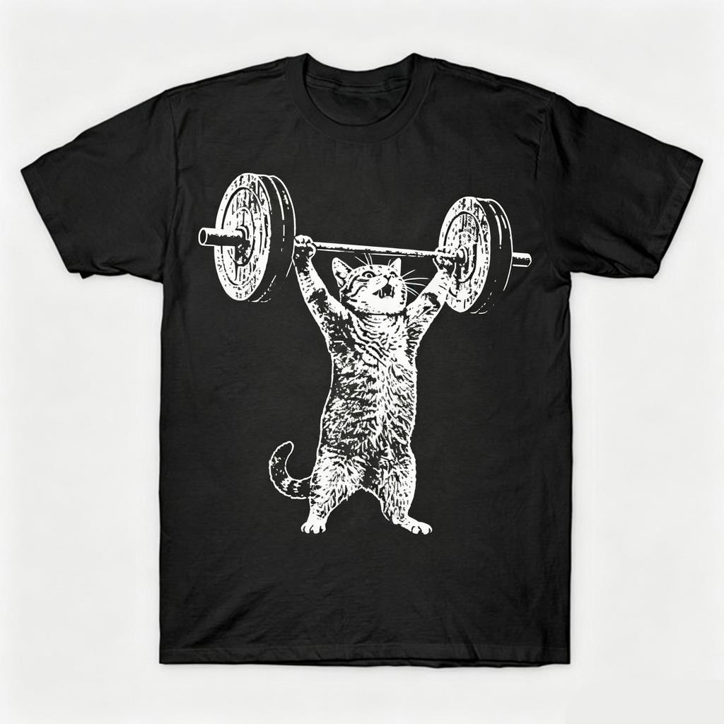 Gym Deadlift Cat Meme Unisex Cat Lover Comfort Gift T-Shirt