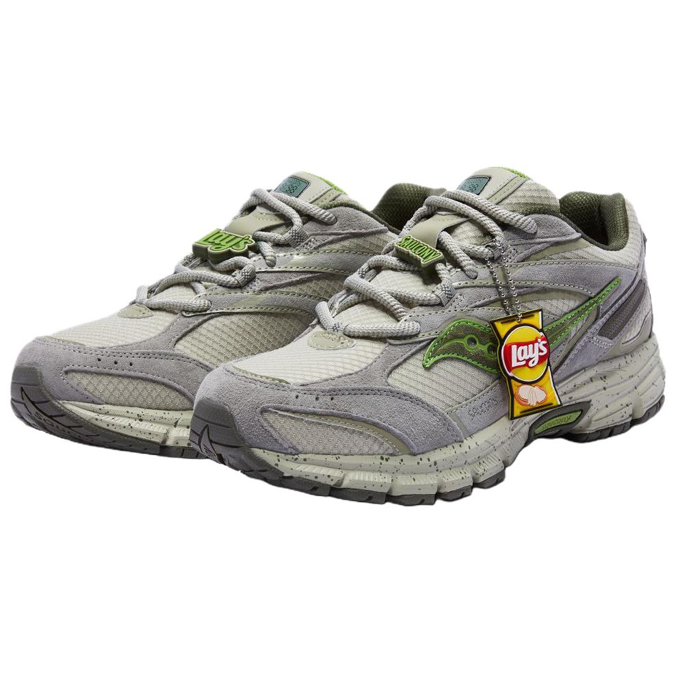 SAUCONY Lays X Cohesion 2K Prm Retro Mode Laufschuhe Unisex Sneaker Grau Grün S79019-16