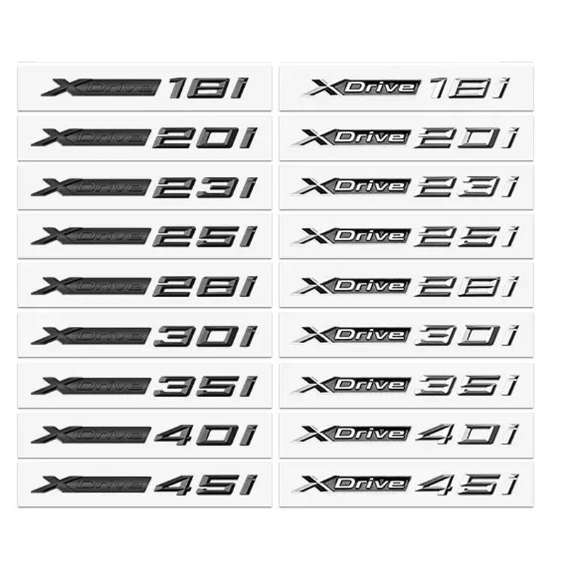 3D XDrive 20d 35i 28d 30d 35d 30i 20i 48d 50d Letter Logo Car Rear Trunk Badge Emblem Decal Sticker For BMW X1 X2 X3 X4 X5 X6 X7