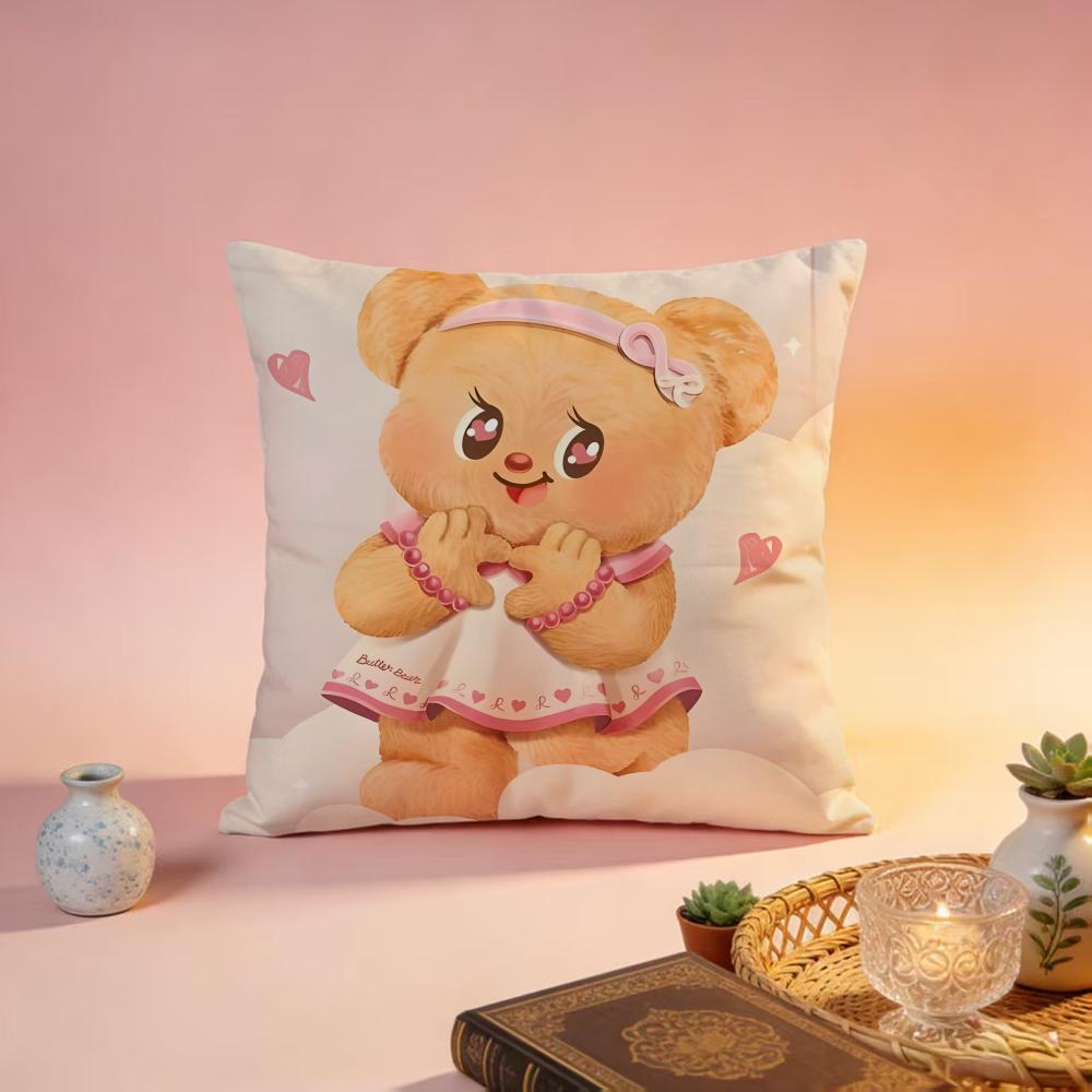 Popular BButter Bearable Cushion Cover Premium SkinFriendly Pillow Case MultiPurpose for Home Office Travel