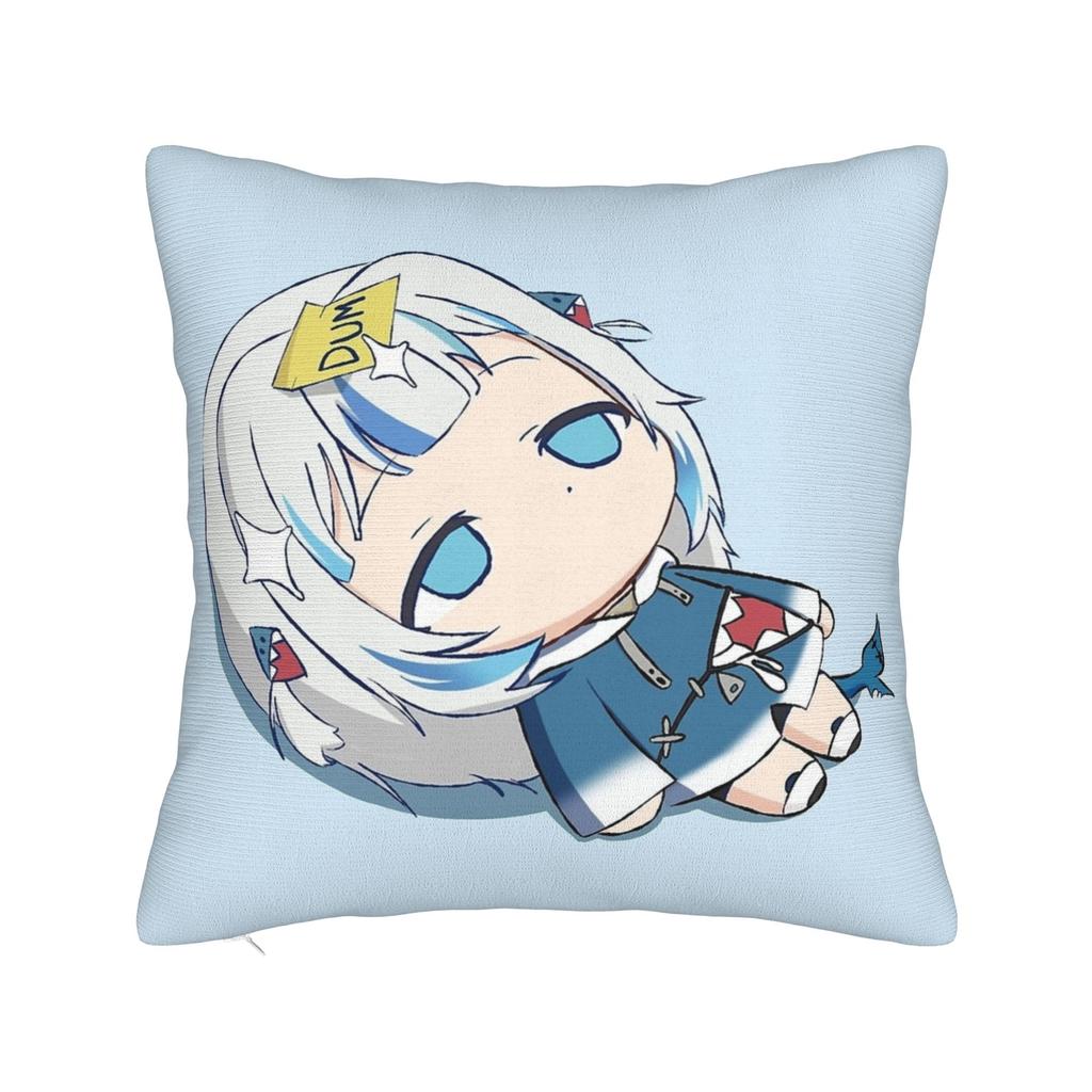 Hololive Gawr Gura Pillowcase Soft Polyester Cushion Cover Decoration Throw Pillow Case Cover Sofa Square 45X45cm