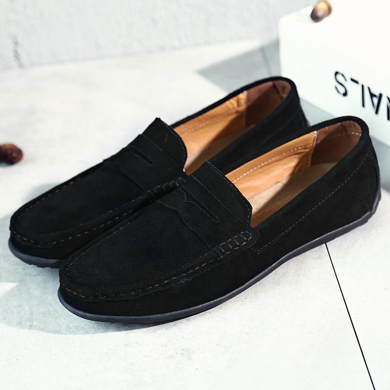 Fashion Men Casual Shoes Fashion Men Shoes Handmade Suede Genuine Leather Mens Loafers Moccasins Slip On Men's Flats Male Driving Shoes