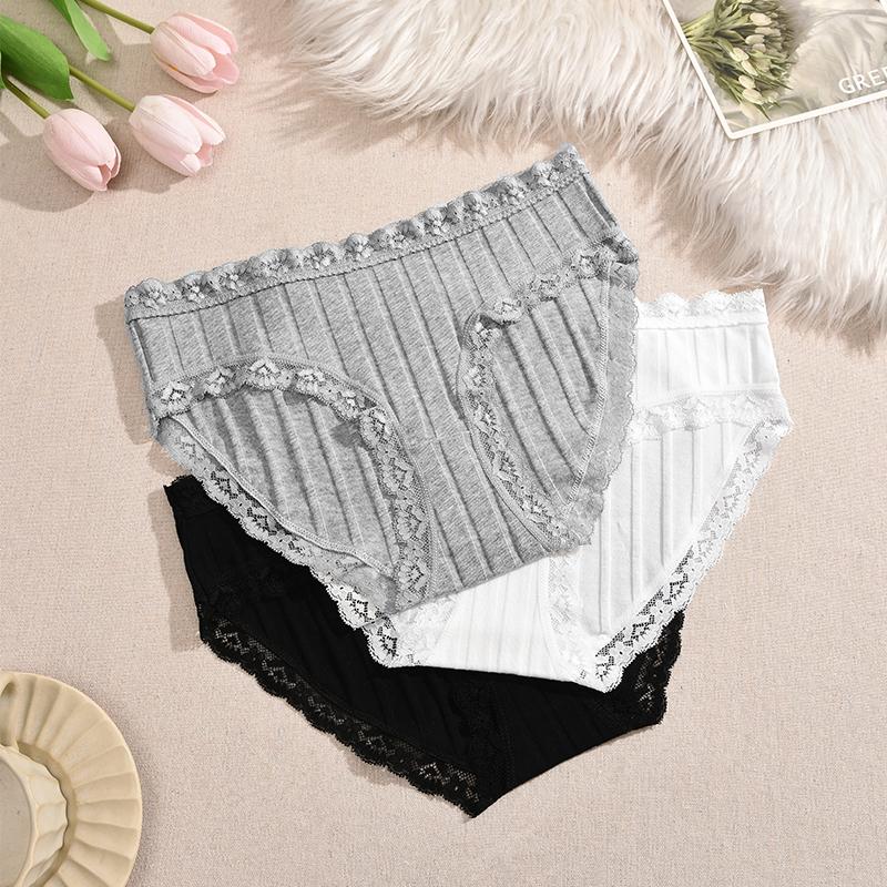 

FINETOO 3 шт./компл. Женские бесшовные хлопковые трусы Женские трусики больших размеров Дышащее нижнее белье Женское с низкой посадкой Мягкое нижнее белье XL&Set