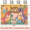 Party Backdrop Birthday Wedding Dinosaur Photo Booth Background Front Door Decor