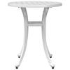 Vidaxl Garden Table, White, Ø48X53 Cm, Cast Aluminium