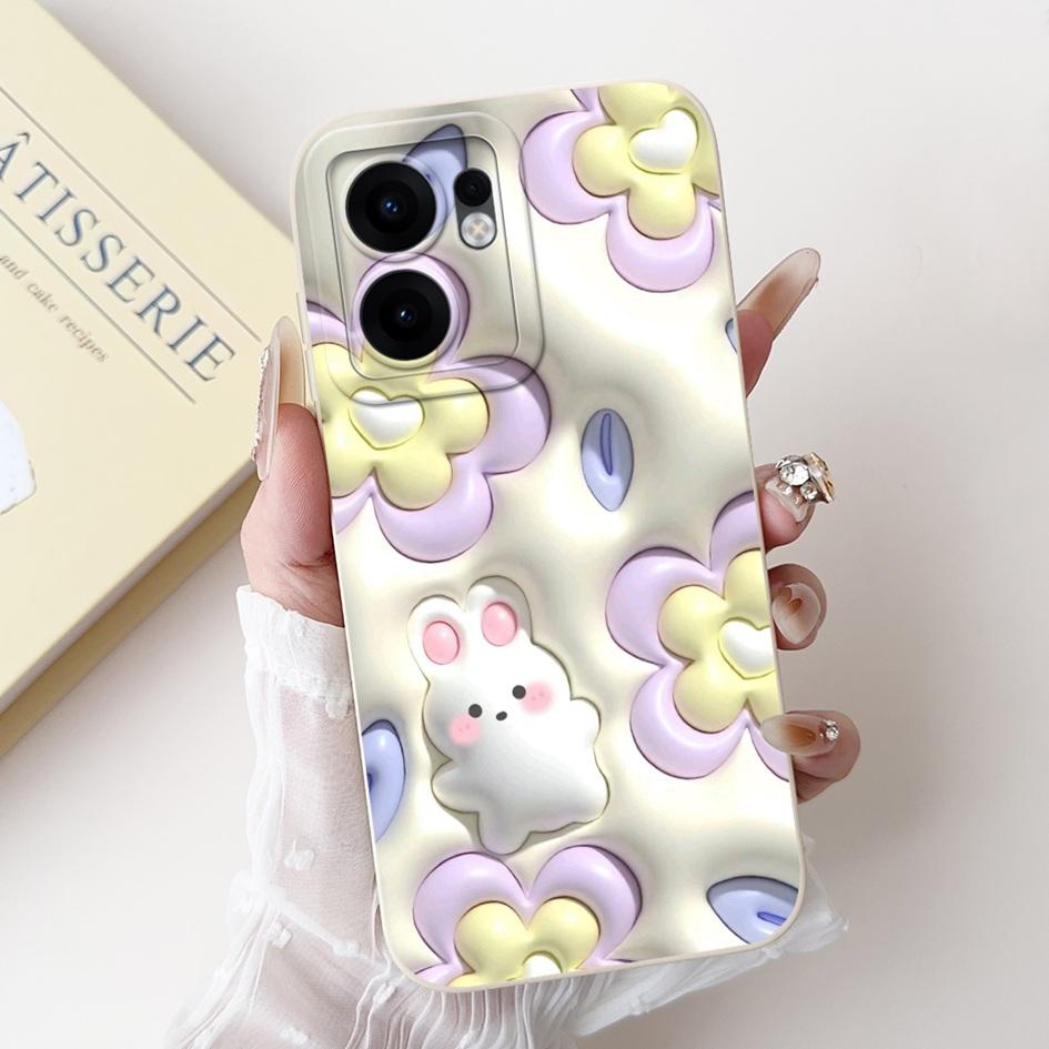 For Oppo Reno 13F 2025 Case Cute Rabbit Panda Flower Soft Silicone Shockproof Cover For OPPO Reno13 FS Fundas RENO13F Phone Case