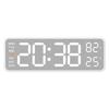 Metal LED Digital Alarm Clock Featuring 12/24 Hour Format and DST Function Powered By Type C or Battery