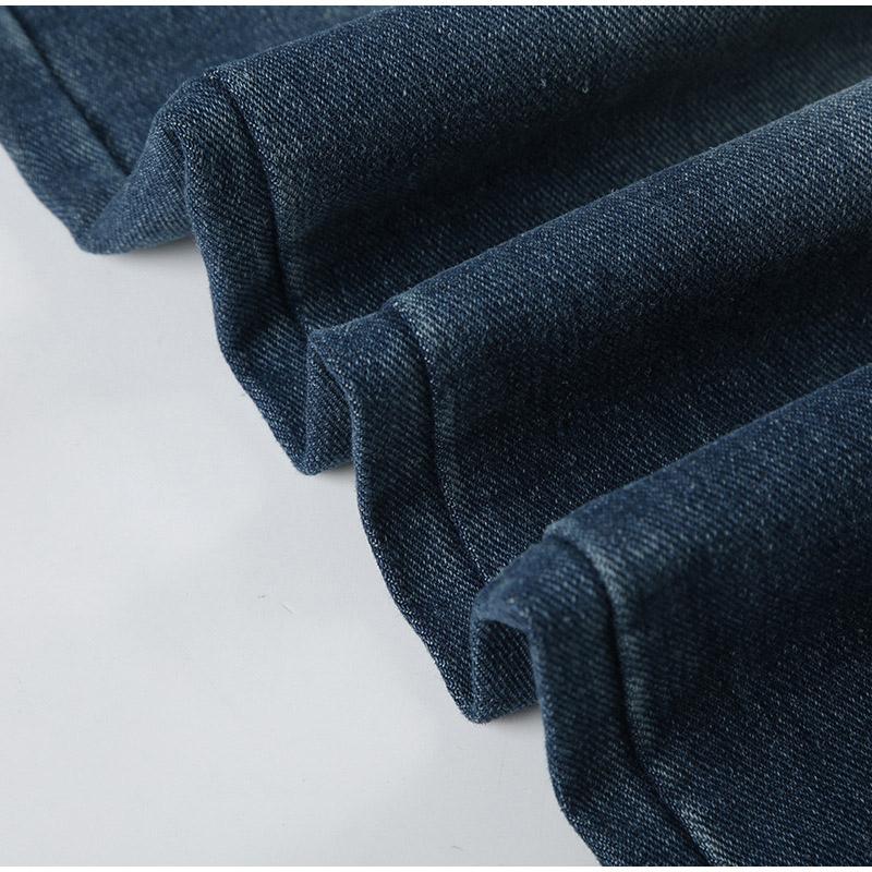 Patchwork Pockets Jeans Korean Fashion Low Rise Casual Straight Denim Pants Distressed Y2k Trousers for Women Basic Solid Color Jean