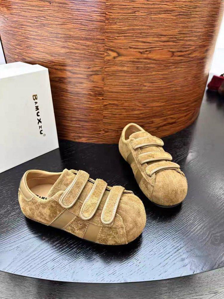 

2025 новые матовые кожаные туфли на липучке Kapibara с большой головой, повседневные кеды для скейтбординга, обувь Dexun, плоские туфли-одинарки, женские 40 верблюд