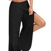 Women Plus Size Wide Leg Pants Loose Fitness Dance Yoga Split Trousers Female Elastic Wasit Casual Workout Solid Summer Clothing