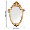 Gold Retro Makeup Mirror Wall Decoration Classical Tea Tray Decoration Decoration Wall Decoration Photo Props Table Bedroom