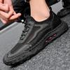 Fashion Leather Fashion Outdoor Shoes Men New Hollow Out Mens Sneakers Classic Mens Slip on Shoes Casual Leather Shoes Men Driving Shoes