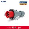 IP67 Three-Phase Industrial Plug Socket: 63A/125A, Waterproof, Aviation Plug, Male-Female, 3/4/5 Core.