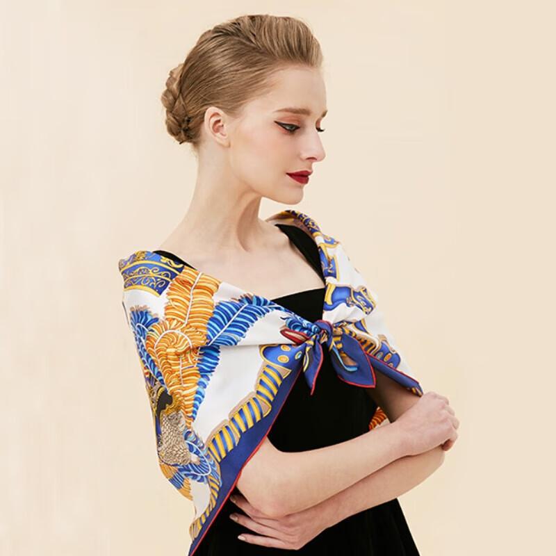 Aurora Knight Silk Large Square Scarf